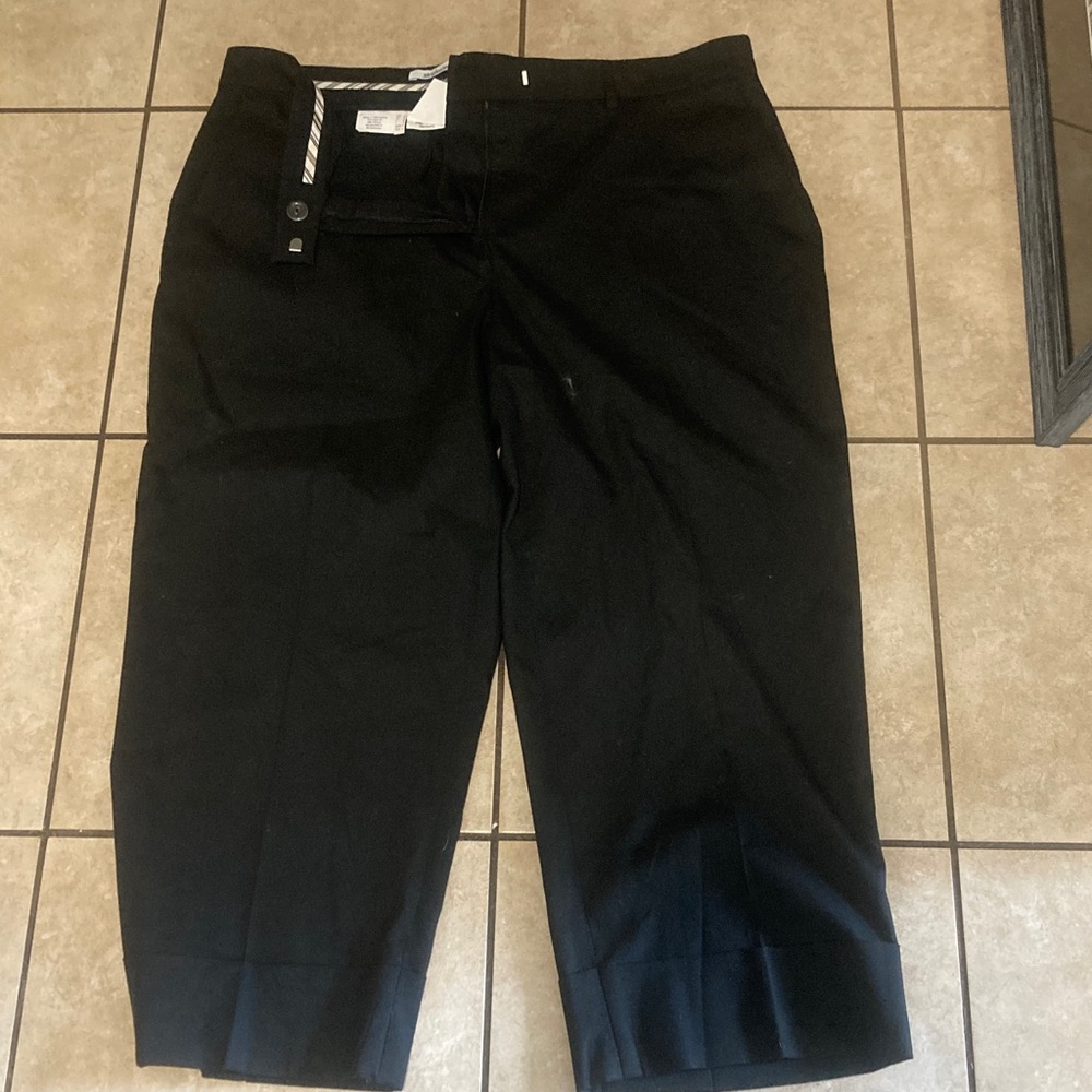 Steilmann black cropped wide leg pants